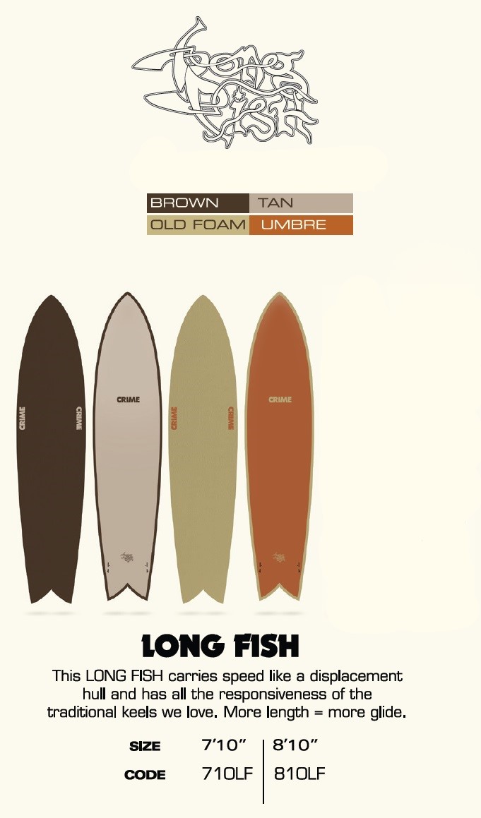 特価品コーナー☆ THE USA SURFCRIME クライム LONG FISH 8'10